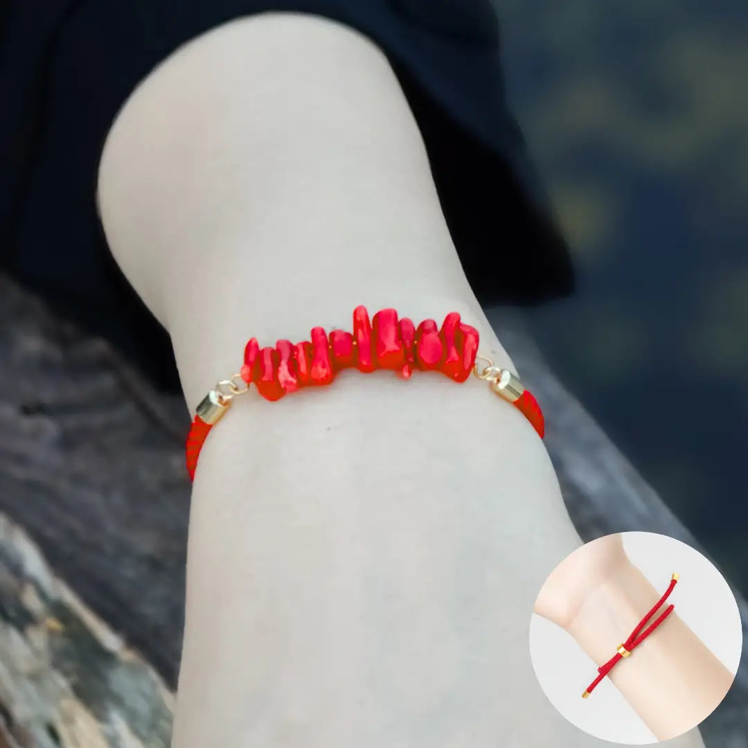 Corail rouge naturel authentique - gros plan