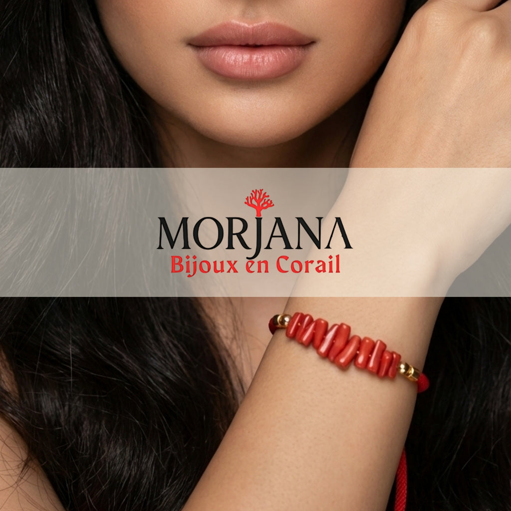 Bracelet Rouge en Corail Naturel — Corail Authentique