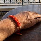 Bracelet Cordon Rouge en Corail Naturel — Certifié Authentique 🪸